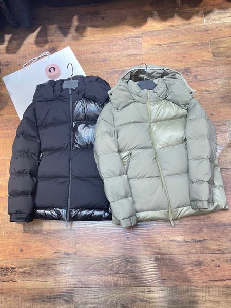 

brand men's black beige down jacket warm winter casual clothes