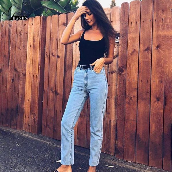 

women's jeans gold hands fashion women arrivals denim slim pants high waist stretch ladies casual pencil with zipper, Blue