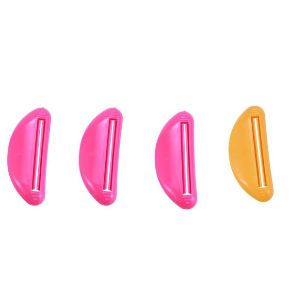 

bath accessory set 4 pcs plastic tube squeezer toothpaste dispenser holder rolling bathroom extract