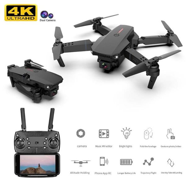 

pro drone 4k mini with dual camera profesional quadrocopters rc helicopter fpv wifi foldable quadcopter dron toys drones
