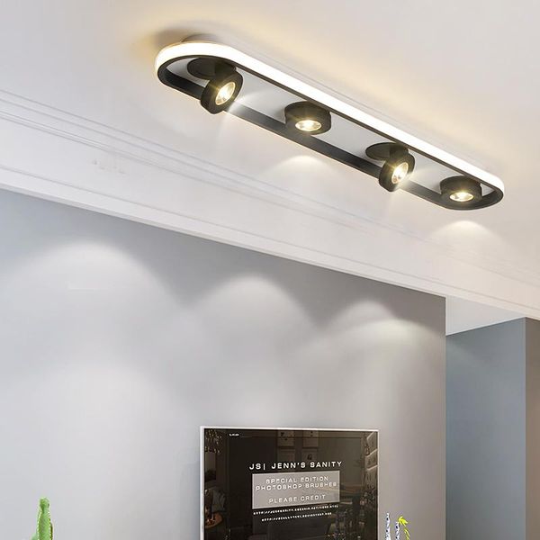 

chandeliers modern led ceiling chandelier for living room bedroom shop lobby balcony aisle white black color 90-260v creative