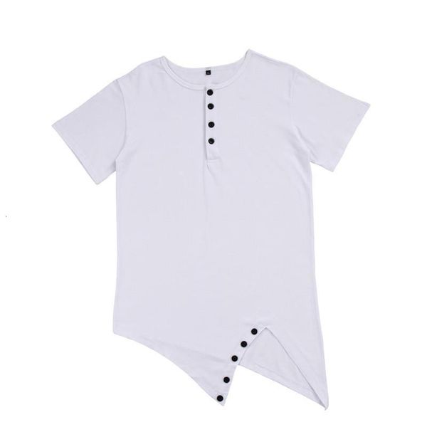 

men's t-shirts summer solid short sleeved designer tees mens irregular tshirts, White;black