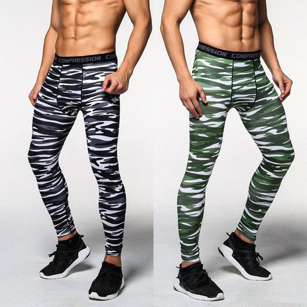 

men's pants men polyester skinny leggings 2021 summer compression tights mma male jogger gyms fitness crossfit trousers sportswear, Black