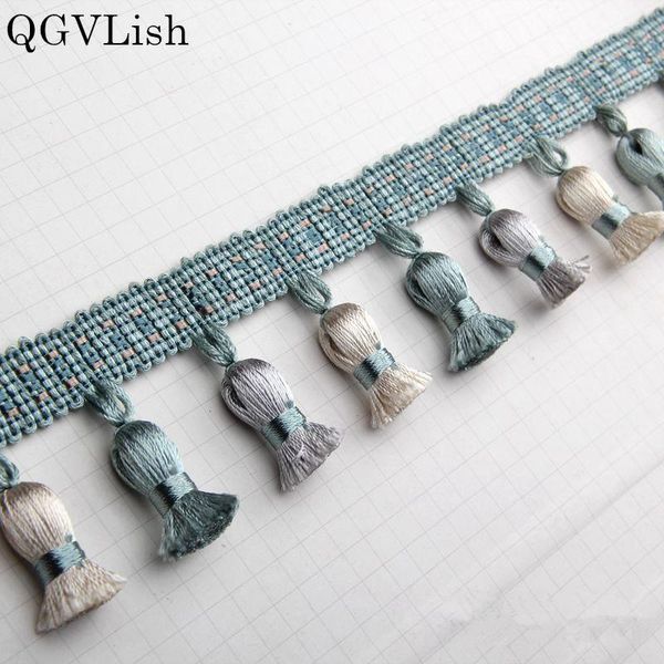 

qgvlish 14m/lot color curtain tassel fringe lace trims diy sewing sofa stage valance accessories ribbon belts trim other home decor