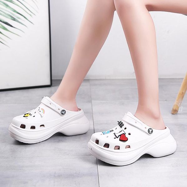 

sandals classic slip on garden clog shoes women quick drying summer beach slipper breathable outdoor platform gardening, Black