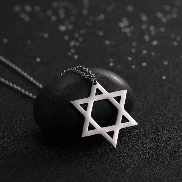 

pendant necklaces simple geometric shape stainless steel fashion cute star lady necklace cross chain, Silver