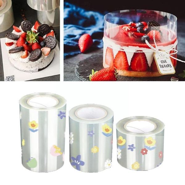 

baking & pastry tools transparent flower cake surround film dessert mousse decorating diy chocolate edge collar kitchen tool