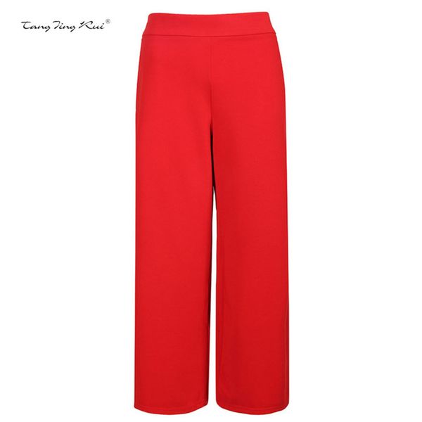 

2021 summer loose solid casual wide leg pants large women's jr9549, Black;white