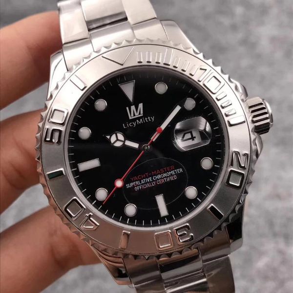 

wristwatches mens watch automatic mechanical sapphire glass stainless steel rotatable bezel man watches solid clasp male, Slivery;brown