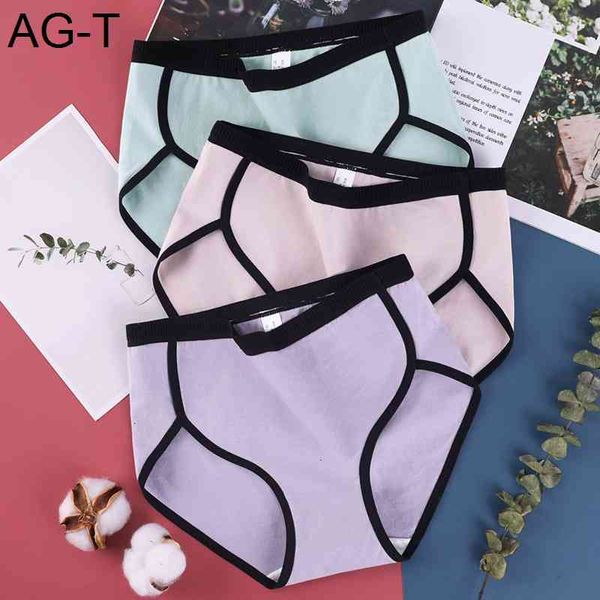 

panties lady cotton underwear girls breathable seamless high waist briefs women cute lingerie intimates, Black;pink