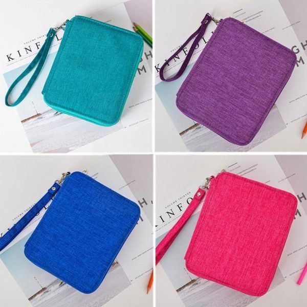 

pencil cases 72 color 78 hole fine art painting case pen student bag storage stationery r7p2
