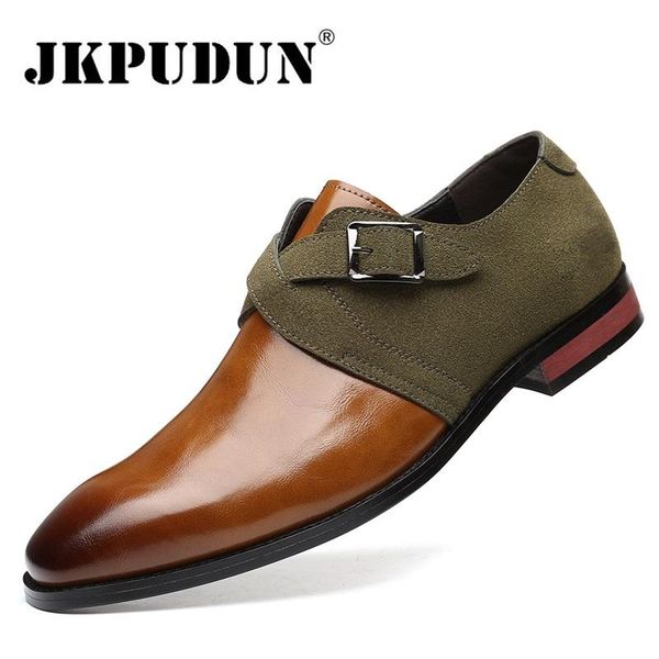 

leather men dress shoes casual business buckle strap loafers formal derby wedding party zapato hombre size 39-47, Black