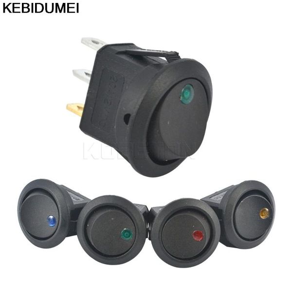 

smart home control 5pcs spst switch 12v led rocker dot light 3 pins on-off illuminated car dashboard dash boat toggle