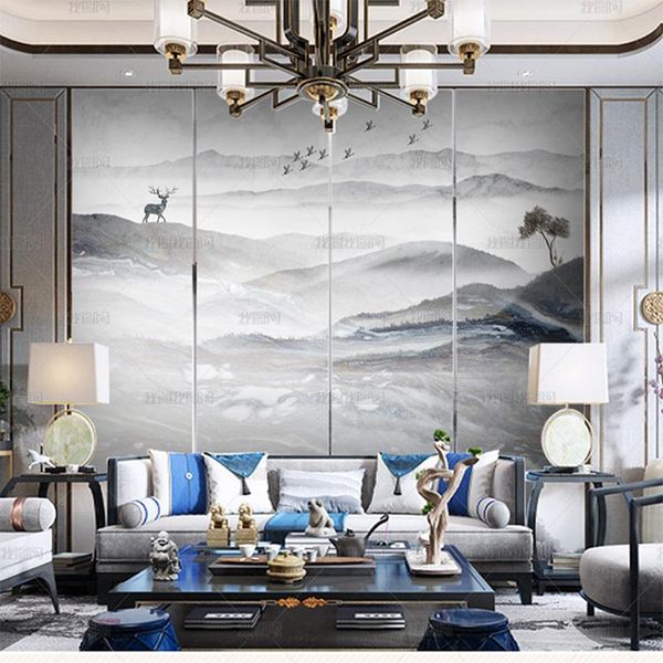 

wallpapers modern and simple high-grade atmospheric stone wallpaper landscape mural tv living room background wall