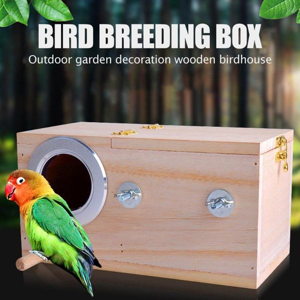 

bird cages parakeet cockatiel budgerigar house wooden pet breeding nest box outdoor garden decoration birdhouse