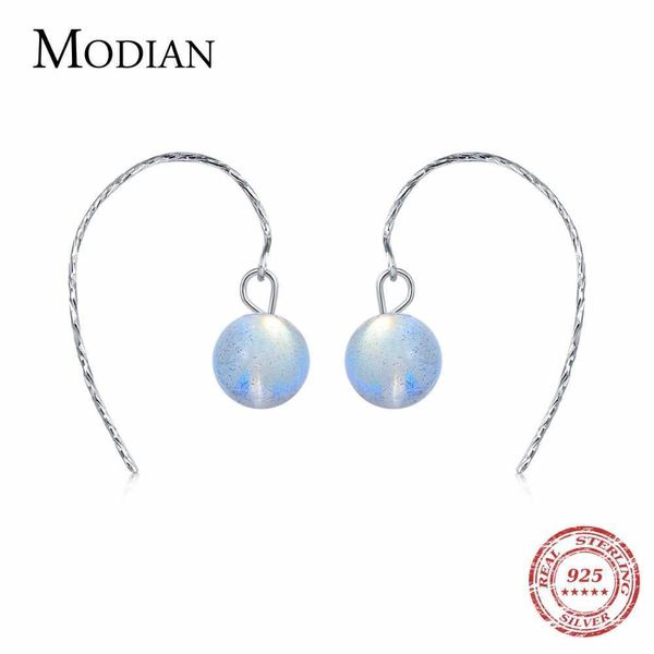 

arrival 925 sterling silver fashion drop earrings 100% tiny natural moonlight earrings for women gift box 210707