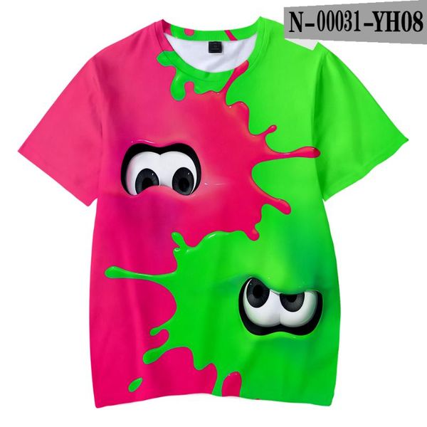 

men's t-shirts funny 2021 kids t shirt printed splatoon boys/girls sisters children t-shirt 3d cosplay, White;black