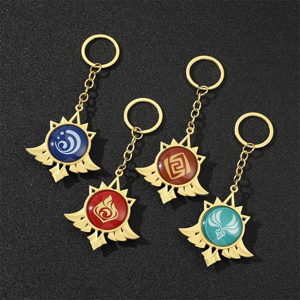 

keychains product game peripheral god's eye glass moon night glow pendant keychain two-dimensional car, Silver