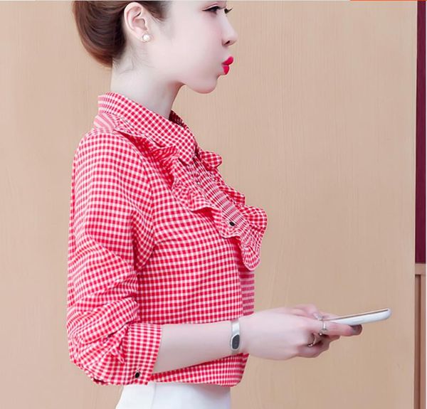 

2021 summer fashion long sleeve women's shirt @308, White