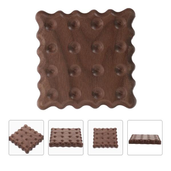 

mats & pads 1pc biscuit modeling cup mat unique wooden heat resistant cushion