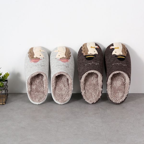 

slippers fujin winter warm soft indoor floor women men shoes funny animal christmas home house indoor slippers1 3oa1, Black