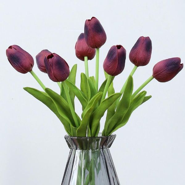 

decorative flowers & wreaths 1pc tulip artificial flower real touch bouquet fake calla for home wedding decoration garden decor