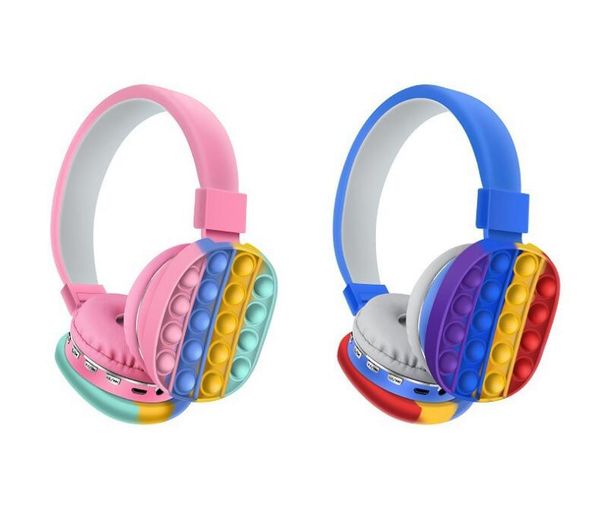 

ah-806e headphones new cute rainbow earphones bluetooth stereo headset ultra-long standby for children