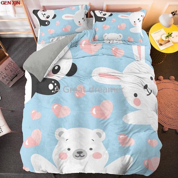 

bedding sets cartoon print set happy easter cute theme duvet cover fashion decor 2/3 pcs twin full size for kids baby adult