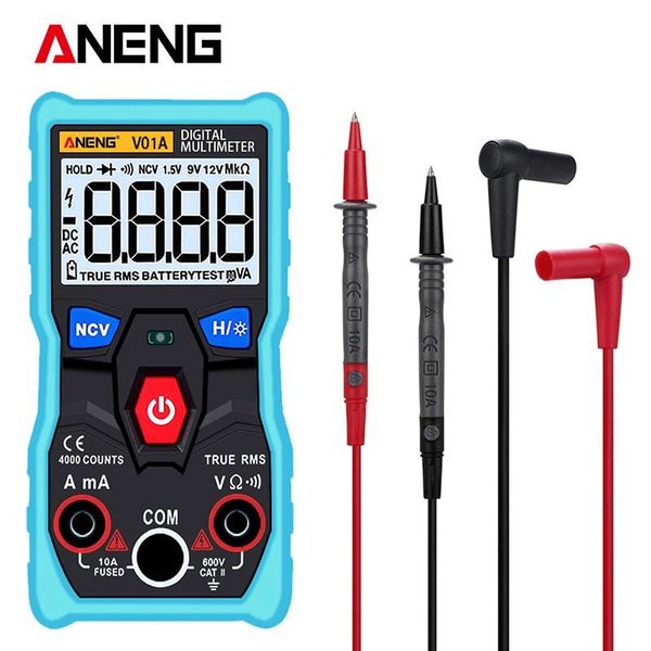 

multimeters v01a digital multimeter automatic true-rms intelligent display ncv 4000 counts ac/dc voltage current test tool