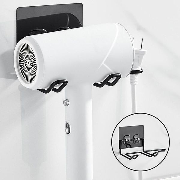 

hooks & rails wall mounted rack organizer hook storage shelf bathroom hair straightener dryer holder for
