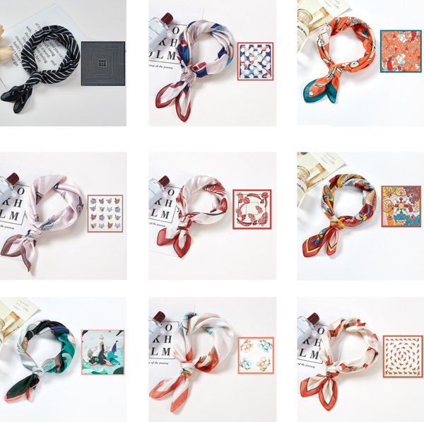 

19 styles ponytail fashion ribbon ladies luxury brand design printed head rope elastic hair band headdress elegant ladies jewelry accessorie, Silver