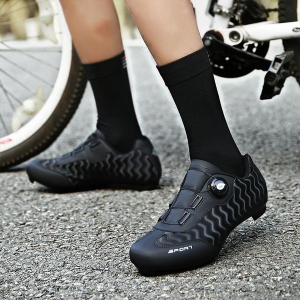 

wave men mtb cycling shoes professional self-locking road biking spd boa bicycle footwear outdoor mountain bike sneakers, Black