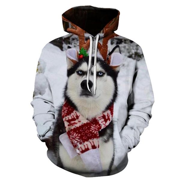 

fashion 3d printing cute dog pattern hoodie sports men's and women's xxs-4xl hoodies & sweatshirts, Black