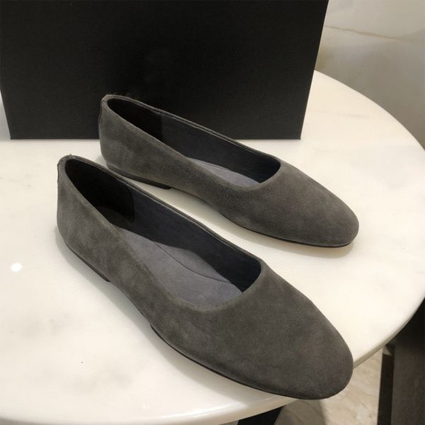 

luxury shoes 2021 md women's versatile soft round head single shoe sheep shallow mouth flat sole leather sho, Black