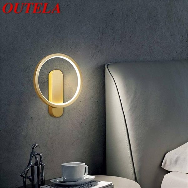 

wall lamp outela brassÂ wall lampÂ nordic modern gold sconces simple design led light indoor for home decoration