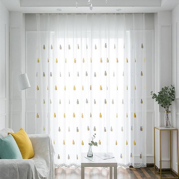 

curtain & drapes trees cartoon curtains voile sheer