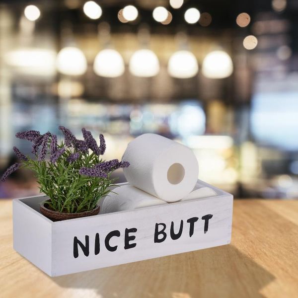 

colors 38*16*10cm bathroom decor box toilet paper holder basket rustic wood living room flower home decoration storage boxes & bins
