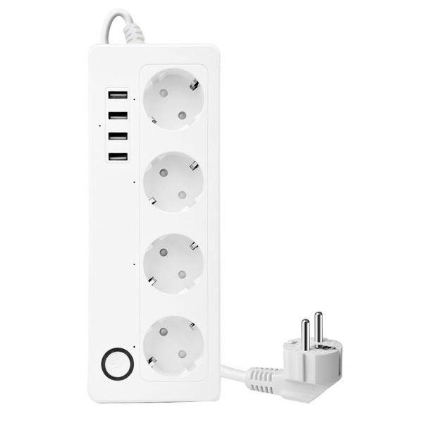 

smart power plugs wifi strip eu plug with 4 ac outlets + usb charging ports support timing function app voice control for google hom
