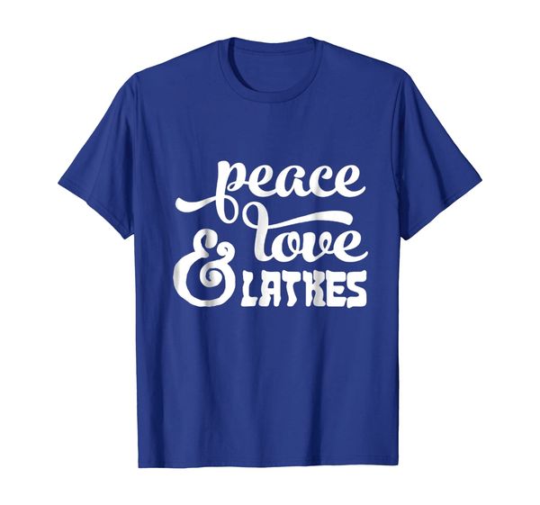 

peace love and an latkes t shirt, White;black