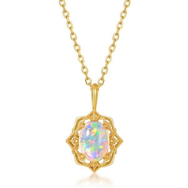 

chains 925 silver woman chokers pendant necklace for fashion women gold plated jewelry vintage pattern synthetic opal birthday gift