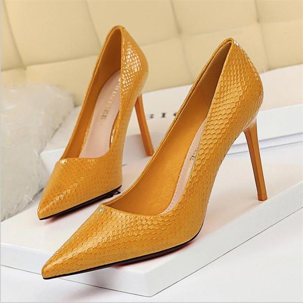 

dress shoes 2021 spring women pumps 9cm high thin heel pointed toe shallow office ladies black female heels