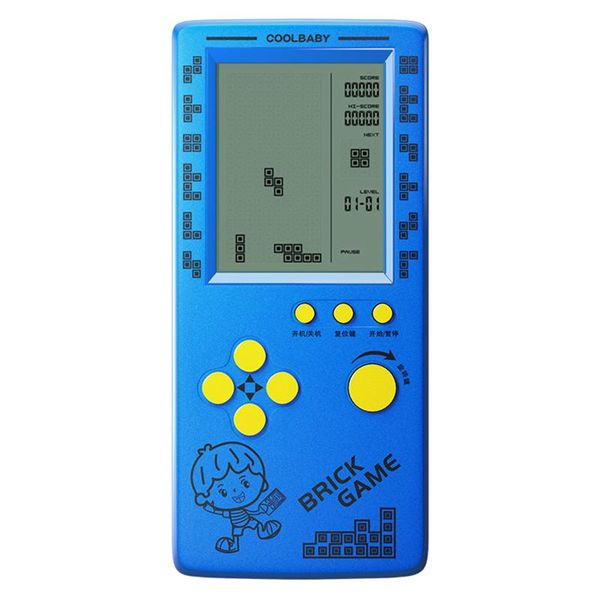 

portable game players rs-100 4.1 inch tetris console classic block children nostalgic puzzle games player handheld