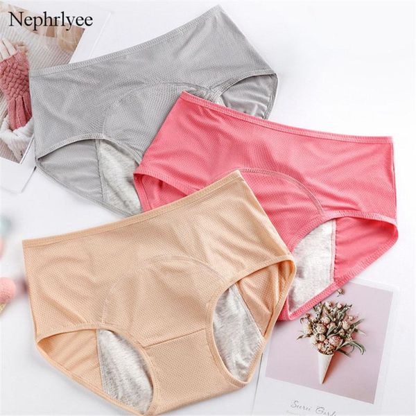 

women's panties plus size leak proof menstrual physiological pants women underwear breathable waterproof briefs female lingerie s00573, Black;pink