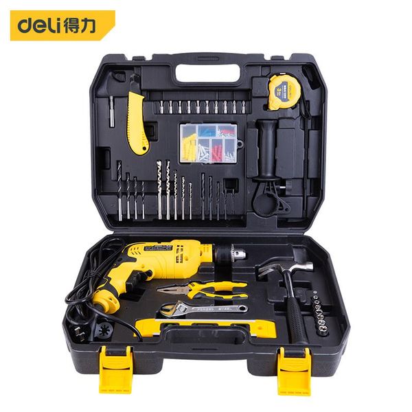 

professiona electric drills deli drill 220v impact 3 in 1 hammer screw driver accessory set eectrical tools