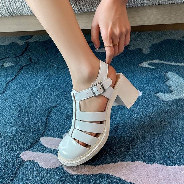 

sandals mordoan platform shoes women genuine cow leather for 2021 summer open-toed mid-heel 606, Black
