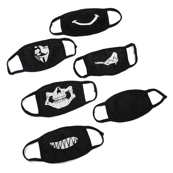 

exaggerated personality pattern black printed cotton life mask