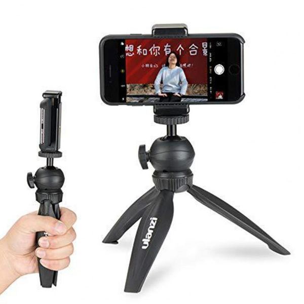 

ulanzi mt-03 portable adjustable aluminum alloy stable ballhead table tripod phone dslr vlog stand with silicone protective pad tripods