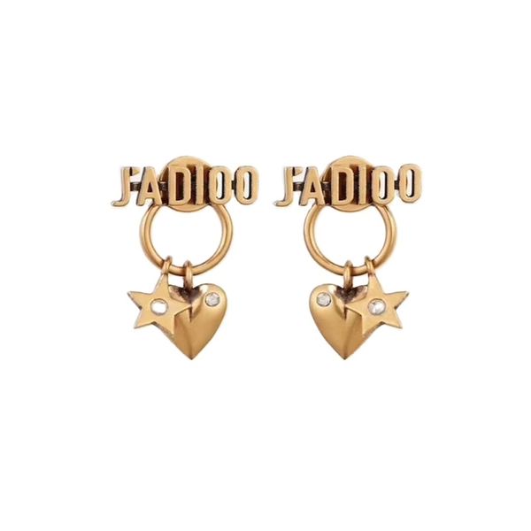 

70% off outlet online 2021 new family love star earrings, Golden