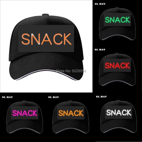 

party masks drop el wire letter cap cosplay black carnival led baseball hat glow in dark