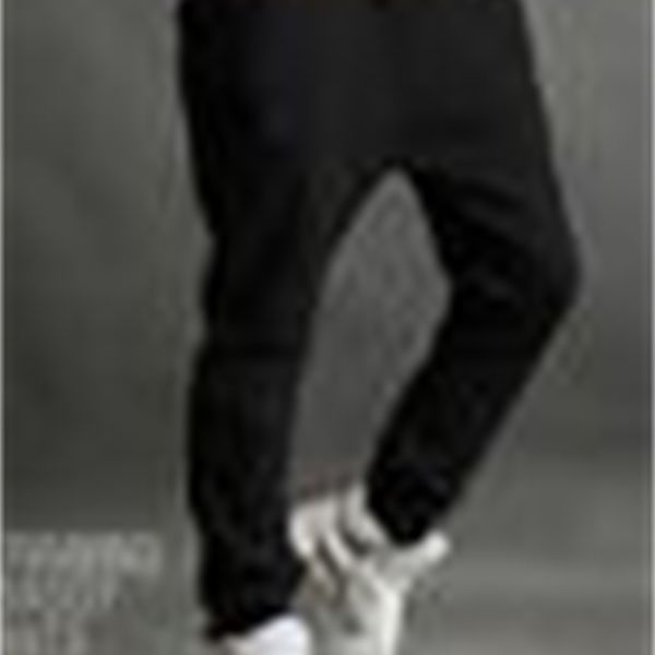 

luxury brand pants and jeans shorts new casual harem athletic hip hop dance sporty hiphop mens sport sweat slacks loose long ma, Black